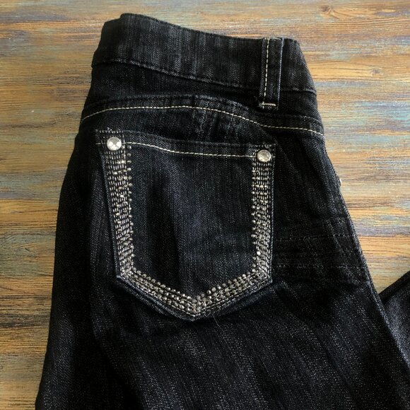 JZ Premium Jeans Skinny Low Rise Faux Rhinestone Embellished Womens Size 5 - Picture 12 of 15